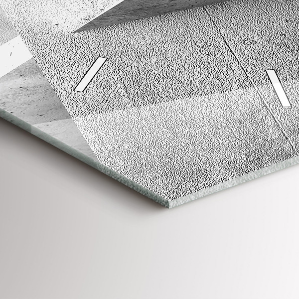 Vertical wall clock Abstraction triangles