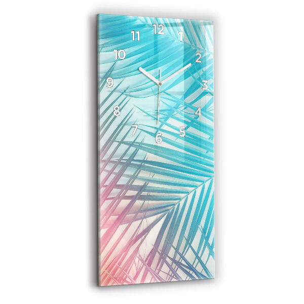 Vertical wall clock Tropical palm tree