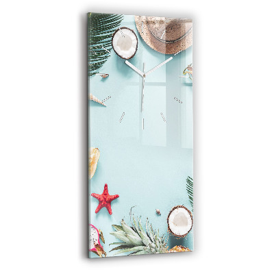 Vertical wall clock Summer composition