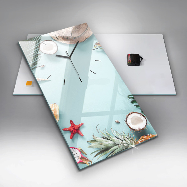 Vertical wall clock Summer composition