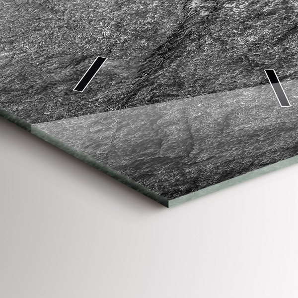 Vertical wall clock Volcanic rock