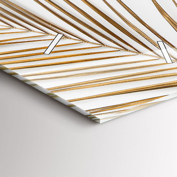 Vertical wall clock Tropical leaves