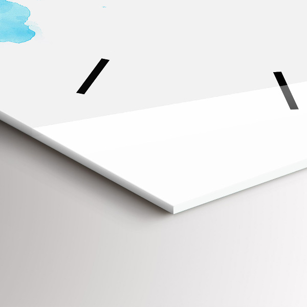 Vertical wall clock Painted spots