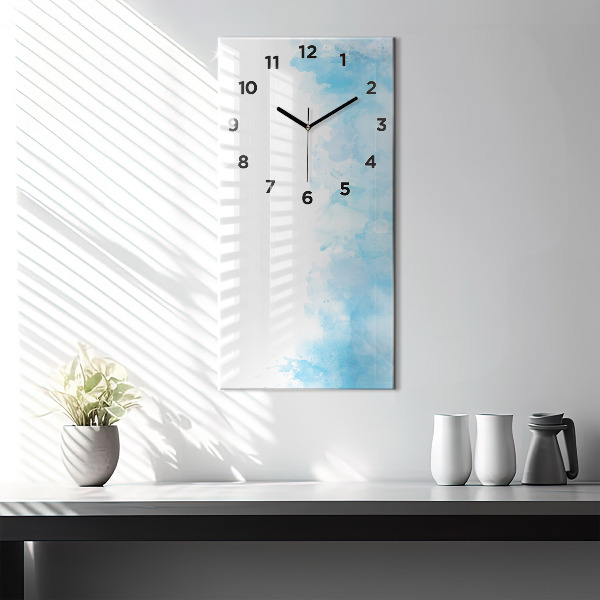 Vertical wall clock Painted spots