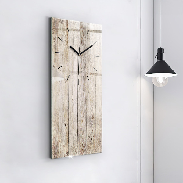 Vertical wall clock Wooden panels