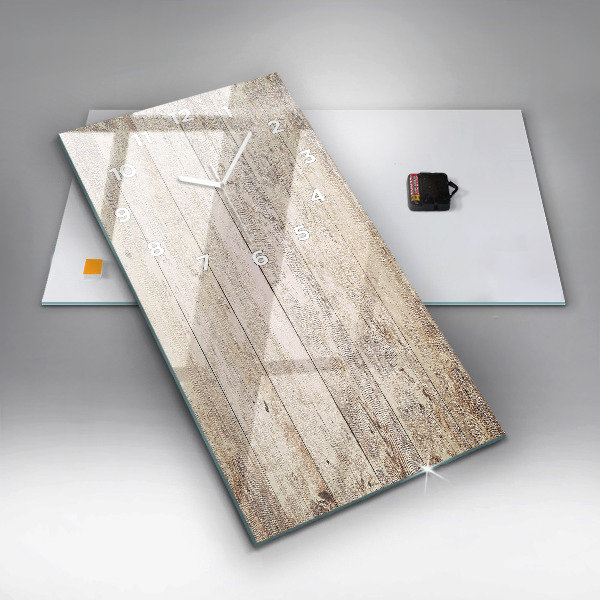 Vertical wall clock Wooden panels