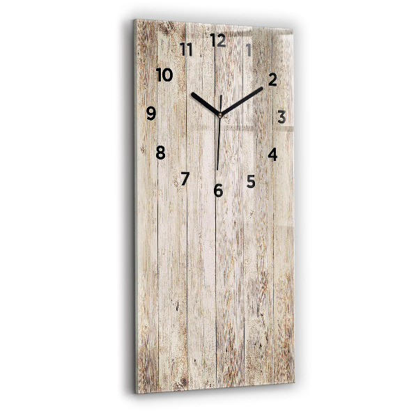 Vertical wall clock Wooden panels