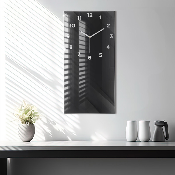 Vertical wall clock Dark wall pattern