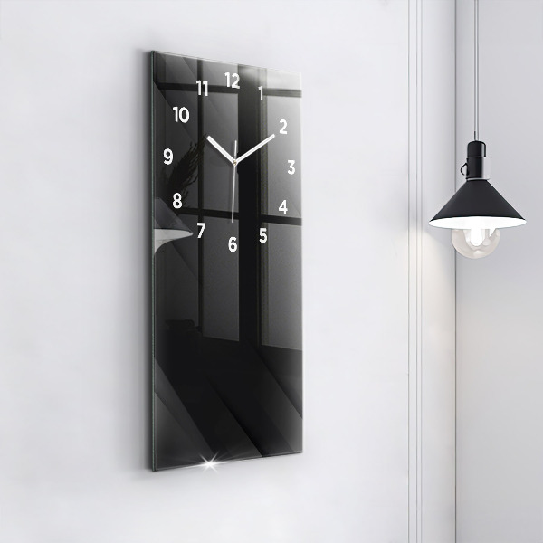 Vertical wall clock Dark wall pattern