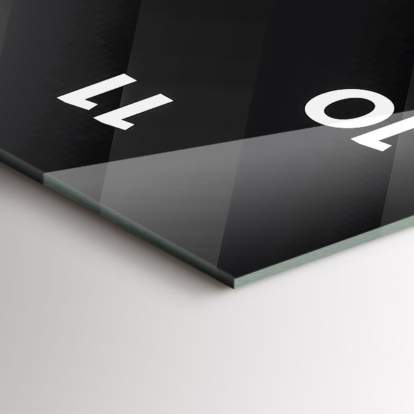 Vertical wall clock Dark wall pattern