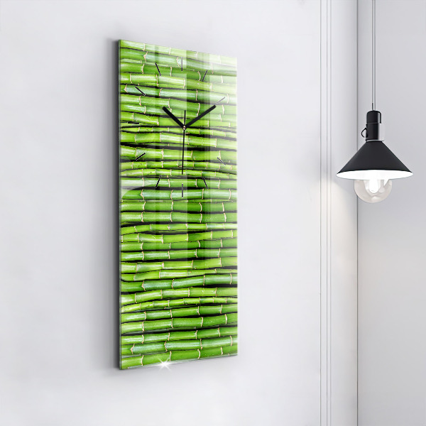 Vertical wall clock Asian Bamboo