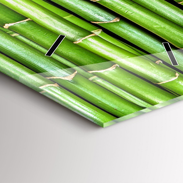 Vertical wall clock Asian Bamboo