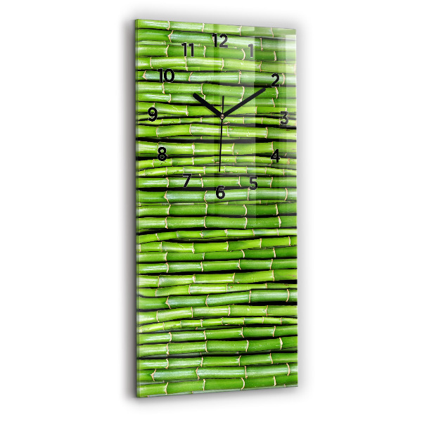 Vertical wall clock Asian Bamboo