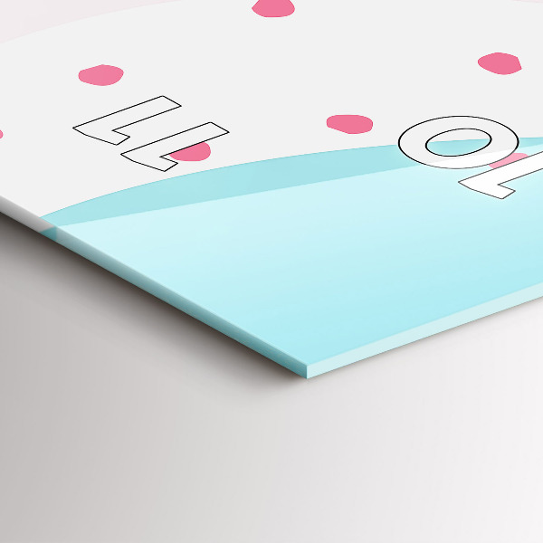 Vertical wall clock Pastel abstraction