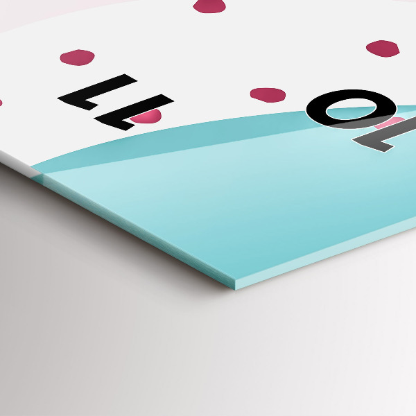 Vertical wall clock Pastel abstraction