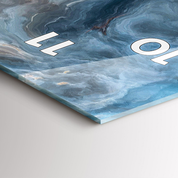 Vertical wall clock Marble pattern