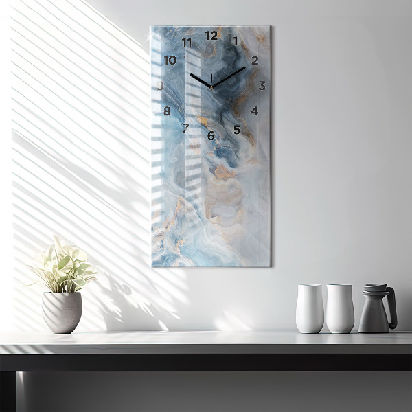 Vertical wall clock Marble pattern