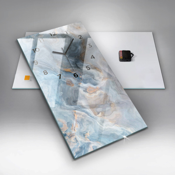 Vertical wall clock Marble pattern