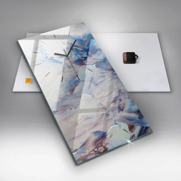 Vertical wall clock Abstract paint texture