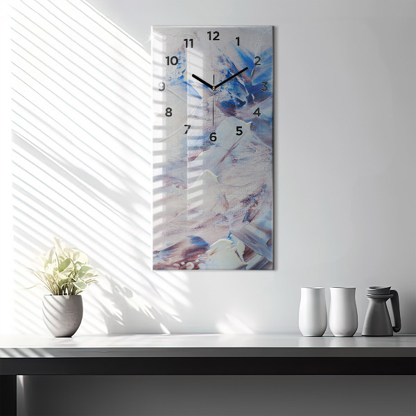Vertical wall clock Abstract paint texture