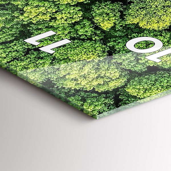 Vertical wall clock Forest from above