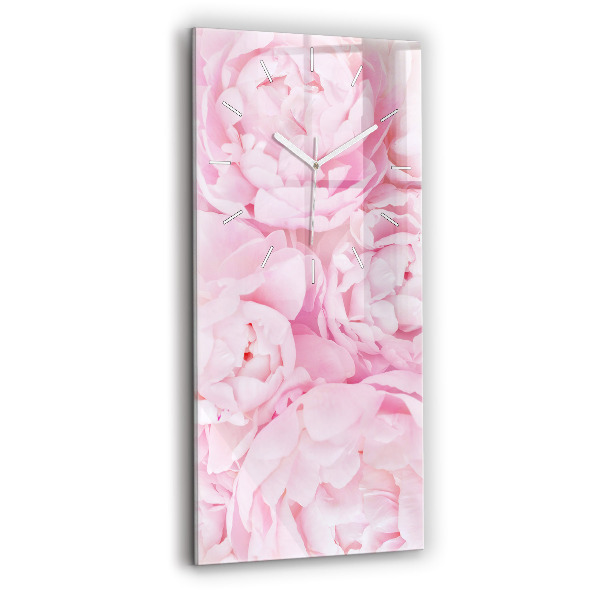 Vertical wall clock Blooming flowers