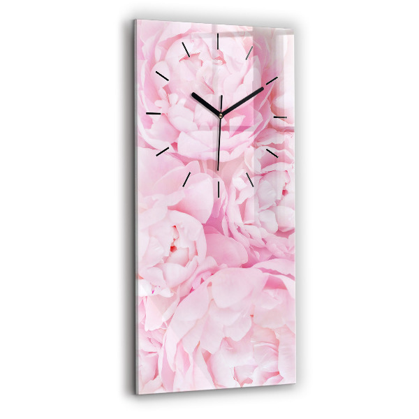 Vertical wall clock Blooming flowers