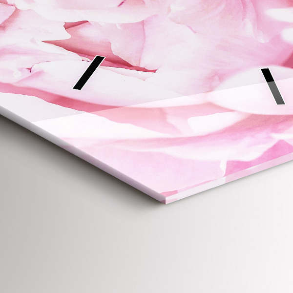 Vertical wall clock Blooming flowers