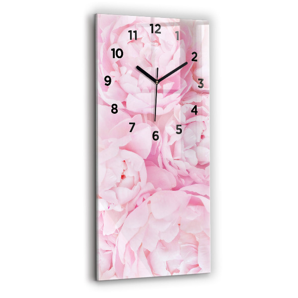 Vertical wall clock Blooming flowers