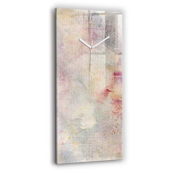 Vertical wall clock Painted abstraction