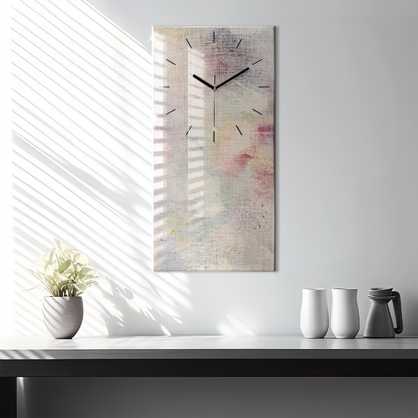 Vertical wall clock Painted abstraction