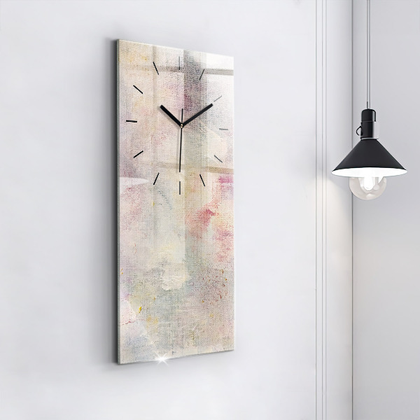 Vertical wall clock Painted abstraction