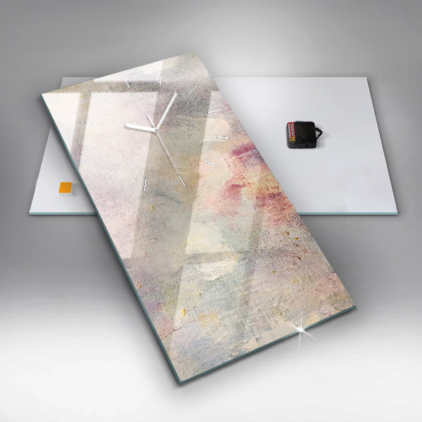 Vertical wall clock Painted abstraction