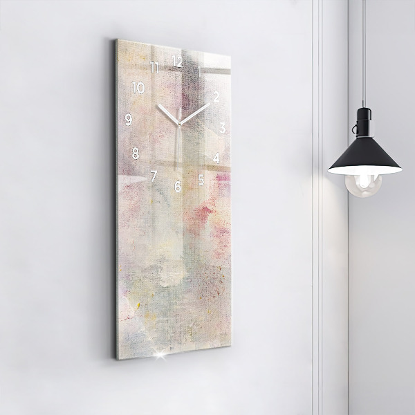 Vertical wall clock Painted abstraction