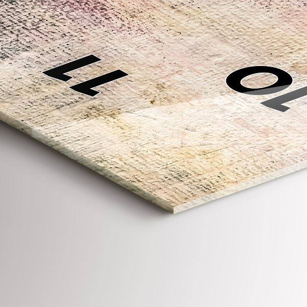 Vertical wall clock Painted abstraction