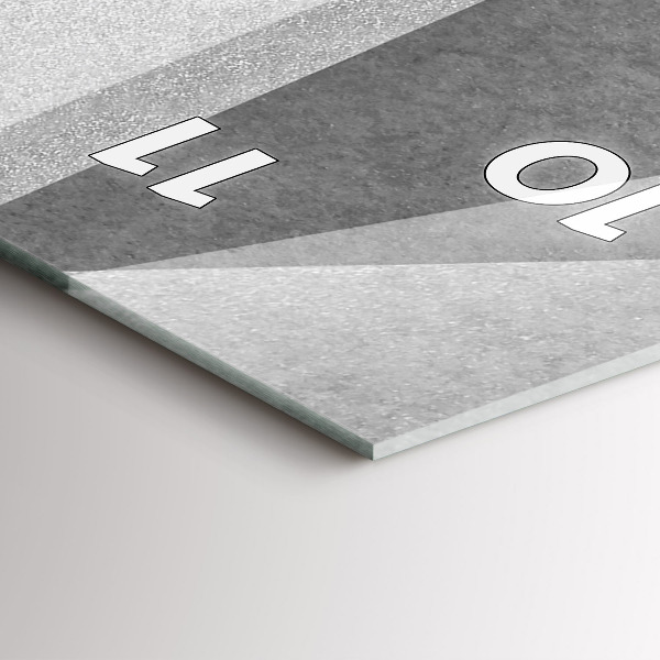 Vertical wall clock Gray Geometric Abstraction