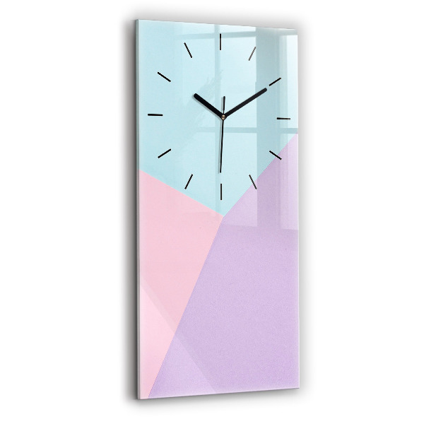 Vertical wall clock Pastel pattern
