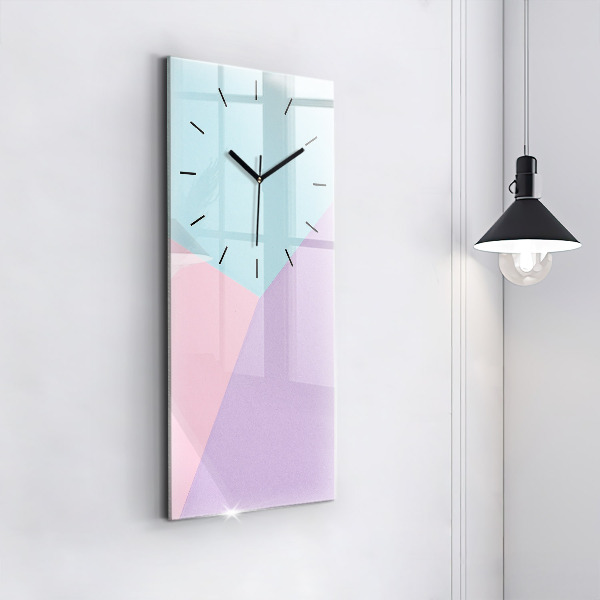 Vertical wall clock Pastel pattern