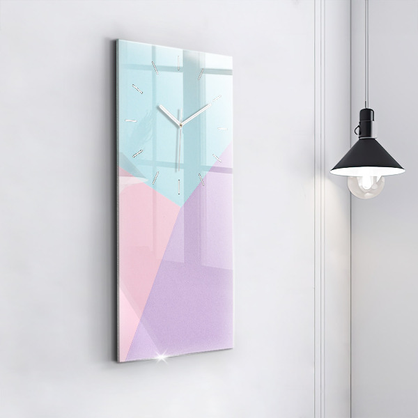Vertical wall clock Pastel pattern