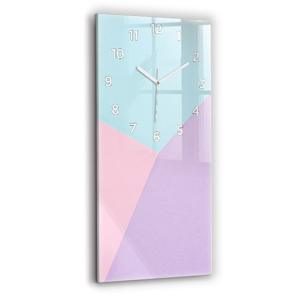 Vertical wall clock Pastel pattern