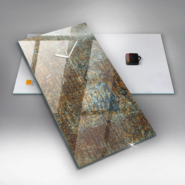 Vertical wall clock Old Metal Texture