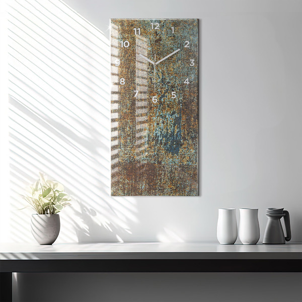Vertical wall clock Old Metal Texture