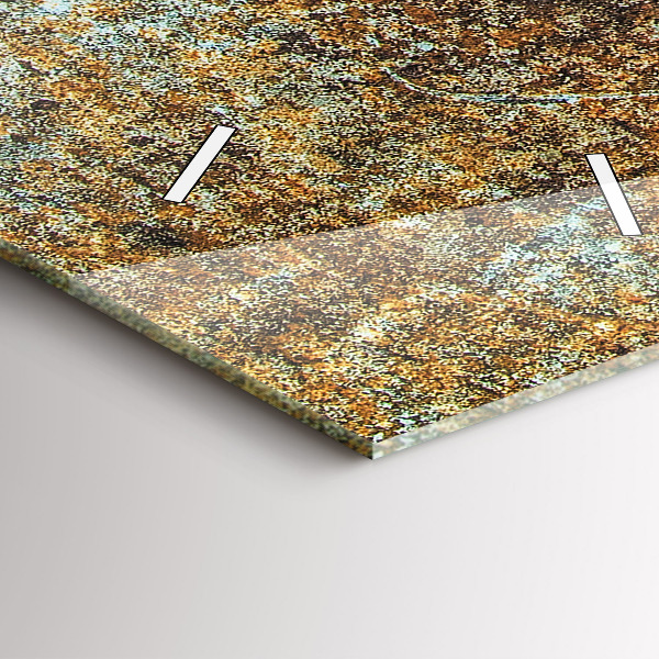 Vertical wall clock Old Metal Texture