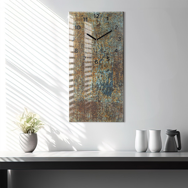 Vertical wall clock Old Metal Texture
