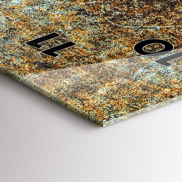 Vertical wall clock Old Metal Texture