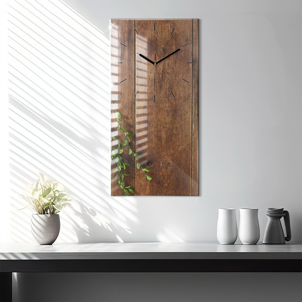 Vertical wall clock Rustic Wood