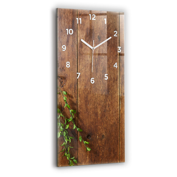 Vertical wall clock Rustic Wood