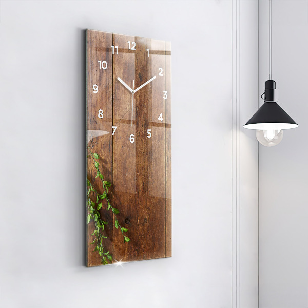 Vertical wall clock Rustic Wood