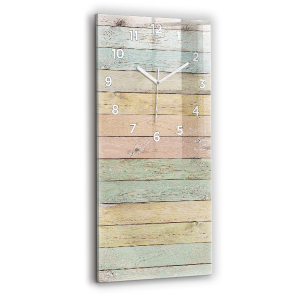 Vertical wall clock Colorful boards