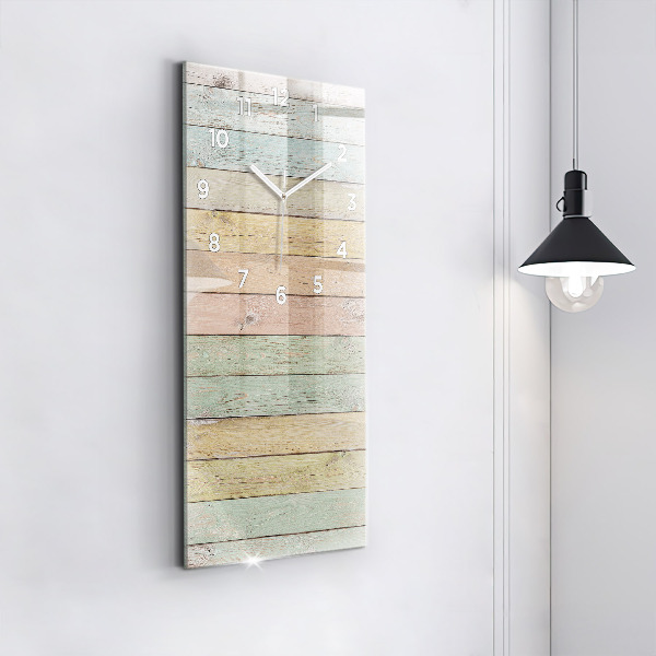 Vertical wall clock Colorful boards